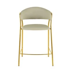 Lara Cream Performance Vegan Leather Counter Stool By Inspire Me! Home Decor - Set Of 2 -TOV Furniture Store TOV IHD68560.media .03