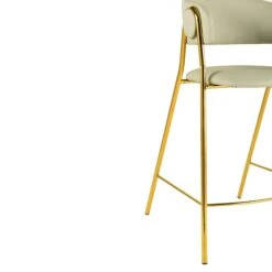 Lara Cream Performance Vegan Leather Counter Stool By Inspire Me! Home Decor - Set Of 2 -TOV Furniture Store TOV IHD68560.media .05