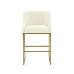 Lisa Pleated Velvet Counter Stool By Inspire Me! Home Decor -TOV Furniture Store TOV IHD68644.media .03