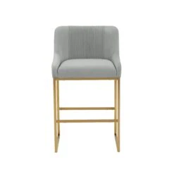 Lisa Pleated Velvet Counter Stool By Inspire Me! Home Decor -TOV Furniture Store TOV IHD68645.media .02