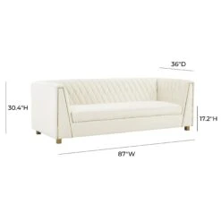 Wafa Cream Velvet Sofa By Inspire Me! Home Decor 11 Wafa Cream Velvet Sofa By Inspire Me! Home Decor -TOV Furniture Store TOV IHS68203.media .06 edabfadc 2343 4745 a07a 25fe75280392