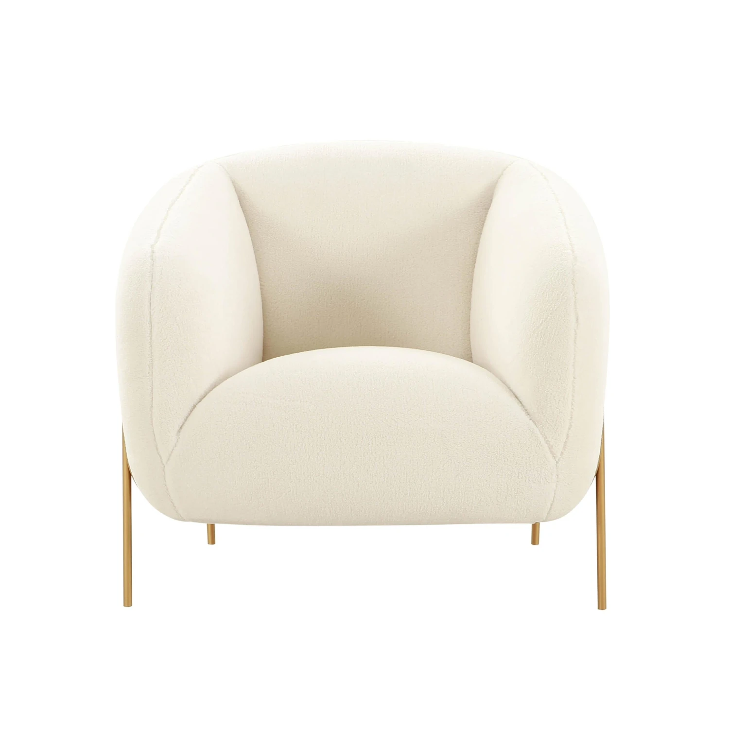 Kandra Cream Shearling Accent Chair By Inspire Me! Home Decor 3 Kandra Cream Shearling Accent Chair By Inspire Me! Home Decor - Image 3