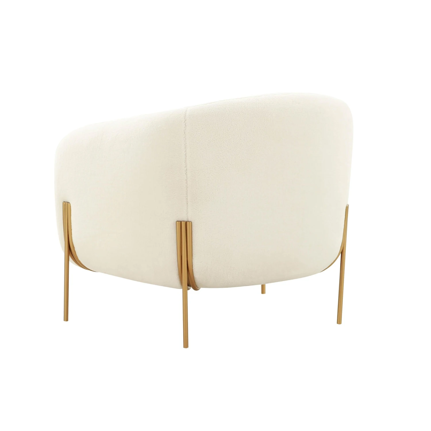 Kandra Cream Shearling Accent Chair By Inspire Me! Home Decor 4 Kandra Cream Shearling Accent Chair By Inspire Me! Home Decor - Image 4