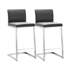 Parma Performance Vegan Leather Counter Stool - Set Of 2 -TOV Furniture Store TOV K3606 1