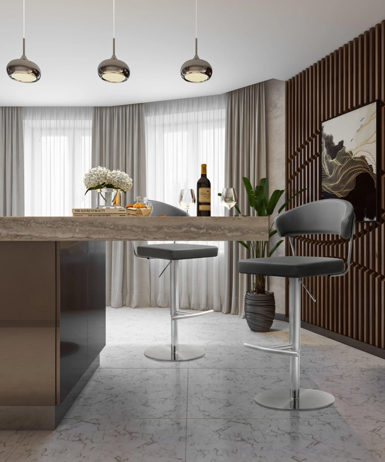 Cosmo Performance Vegan Leather Adjustable Stool 18 Cosmo Performance Vegan Leather Adjustable Stool - Image 18