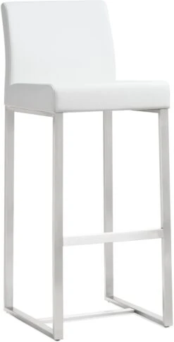 Denmark Performance Vegan Leather Stool With Silver Base - Set Of 2 -TOV Furniture Store TOV K3637.media .03 8ee0a31a 4619 481c 96fc 2b8d68004a44