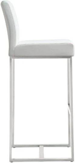 Denmark Performance Vegan Leather Stool With Silver Base - Set Of 2 -TOV Furniture Store TOV K3637.media .04 74bb3ba1 be80 4d5d b0fc 924cd483ad00