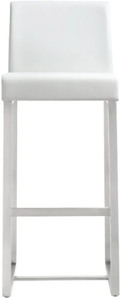 Denmark Performance Vegan Leather Stool With Silver Base - Set Of 2 -TOV Furniture Store TOV K3637.media .05 734b0266 1ba5 4d12 8541 6657e0899e21