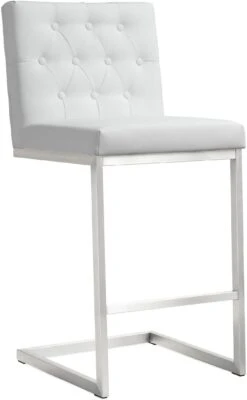 Helsinki White Performance Vegan Leather Stool - Set Of 2 -TOV Furniture Store TOV K3640.media .03