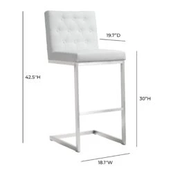 Helsinki White Performance Vegan Leather Stool - Set Of 2 -TOV Furniture Store TOV K3643.media .09 294f5a7e 063f 4634 a04b 77e53ce2e10d