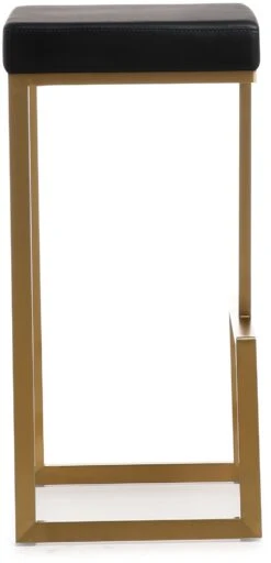 Ferrara Black Performance Vegan Leather And Gold Steel Barstool - Set Of 2 -TOV Furniture Store TOV K3663.media .06 ece5c047 3cc5 45e6 80c4 7dd07ba30e63