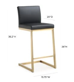 Parma Performance Vegan Leather And Gold Stainless Steel Counter Stool - Set Of 2 -TOV Furniture Store TOV K3665.media .09 a25956b5 0830 49c1 84c2 f7035be56345