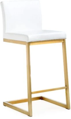 Parma Performance Vegan Leather And Gold Stainless Steel Counter Stool - Set Of 2 -TOV Furniture Store TOV K3666.media .03 102a9a81 214e 4e0d 9981 fc3ddd6fd06e