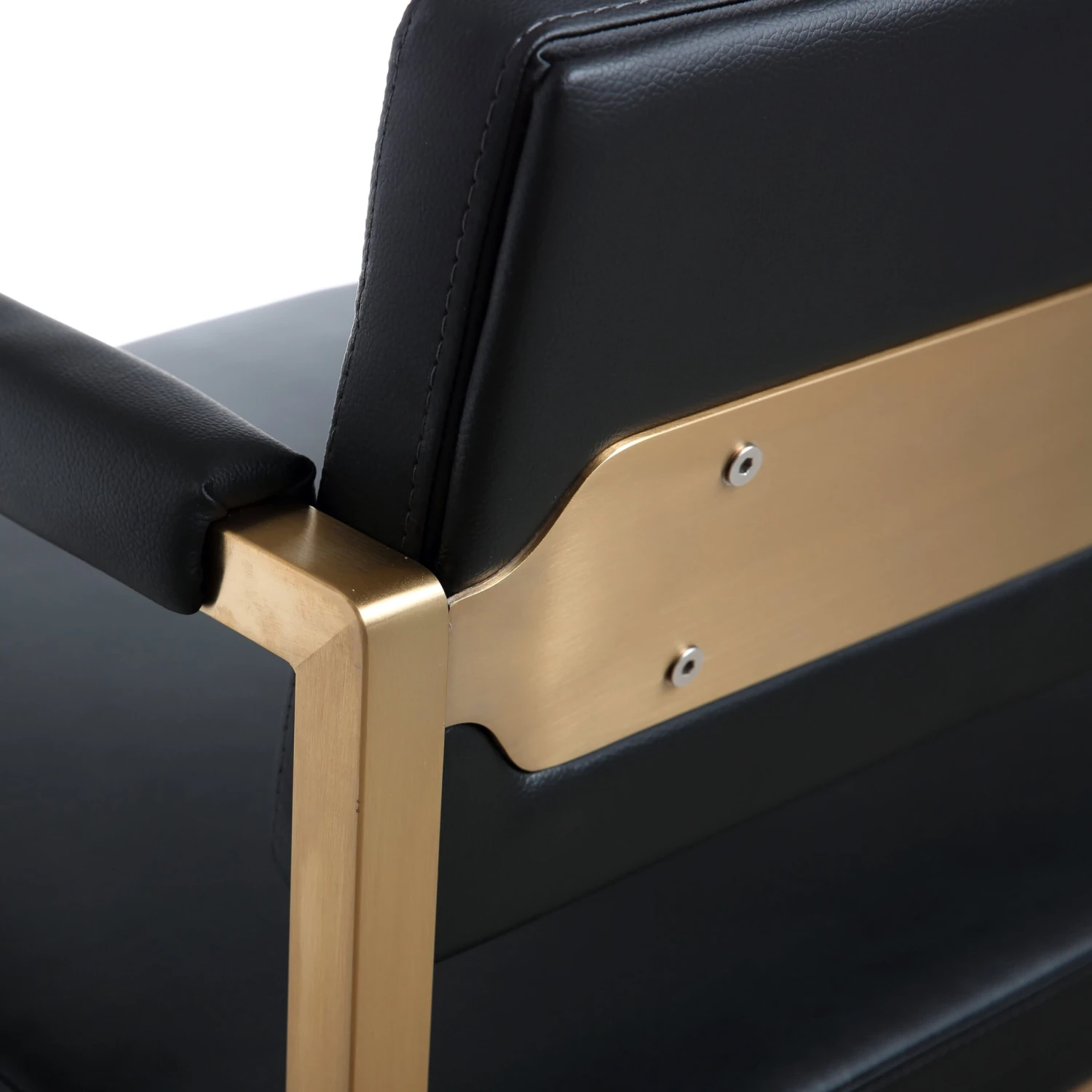 Director Performance Vegan Leather Stool With Gold Base 16 Director Performance Vegan Leather Stool With Gold Base - Image 16