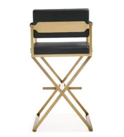 Director Performance Vegan Leather Stool With Gold Base 24 Director Performance Vegan Leather Stool With Gold Base -TOV Furniture Store TOV K3669 4