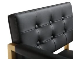 Director Performance Vegan Leather Stool With Gold Base 26 Director Performance Vegan Leather Stool With Gold Base -TOV Furniture Store TOV K3669 6