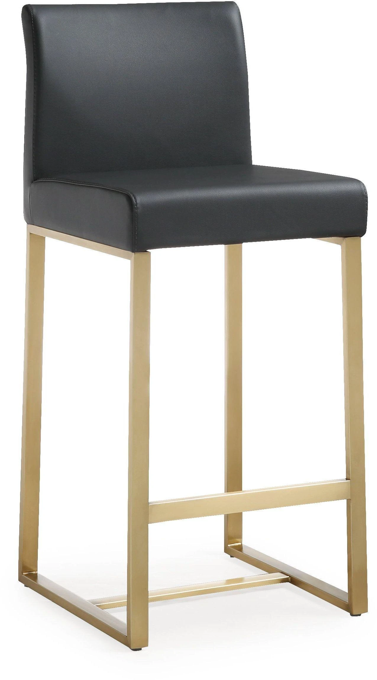 Denmark Performance Vegan Leather Stool With Gold Base - Set Of 2 12 Denmark Performance Vegan Leather Stool With Gold Base - Set Of 2 - Image 12