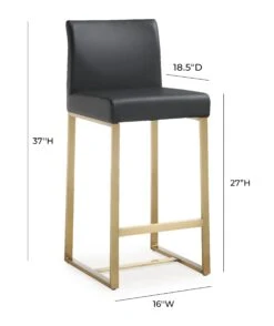Denmark Performance Vegan Leather Stool With Gold Base - Set Of 2 37 Denmark Performance Vegan Leather Stool With Gold Base - Set Of 2 -TOV Furniture Store TOV K3671.media .09 8781bfb3 3d23 4a46 9bee f6a0a4fc9be0