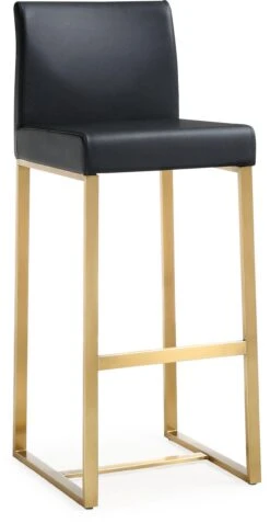 Denmark Performance Vegan Leather Stool With Gold Base - Set Of 2 22 Denmark Performance Vegan Leather Stool With Gold Base - Set Of 2 -TOV Furniture Store TOV K3673.media .03