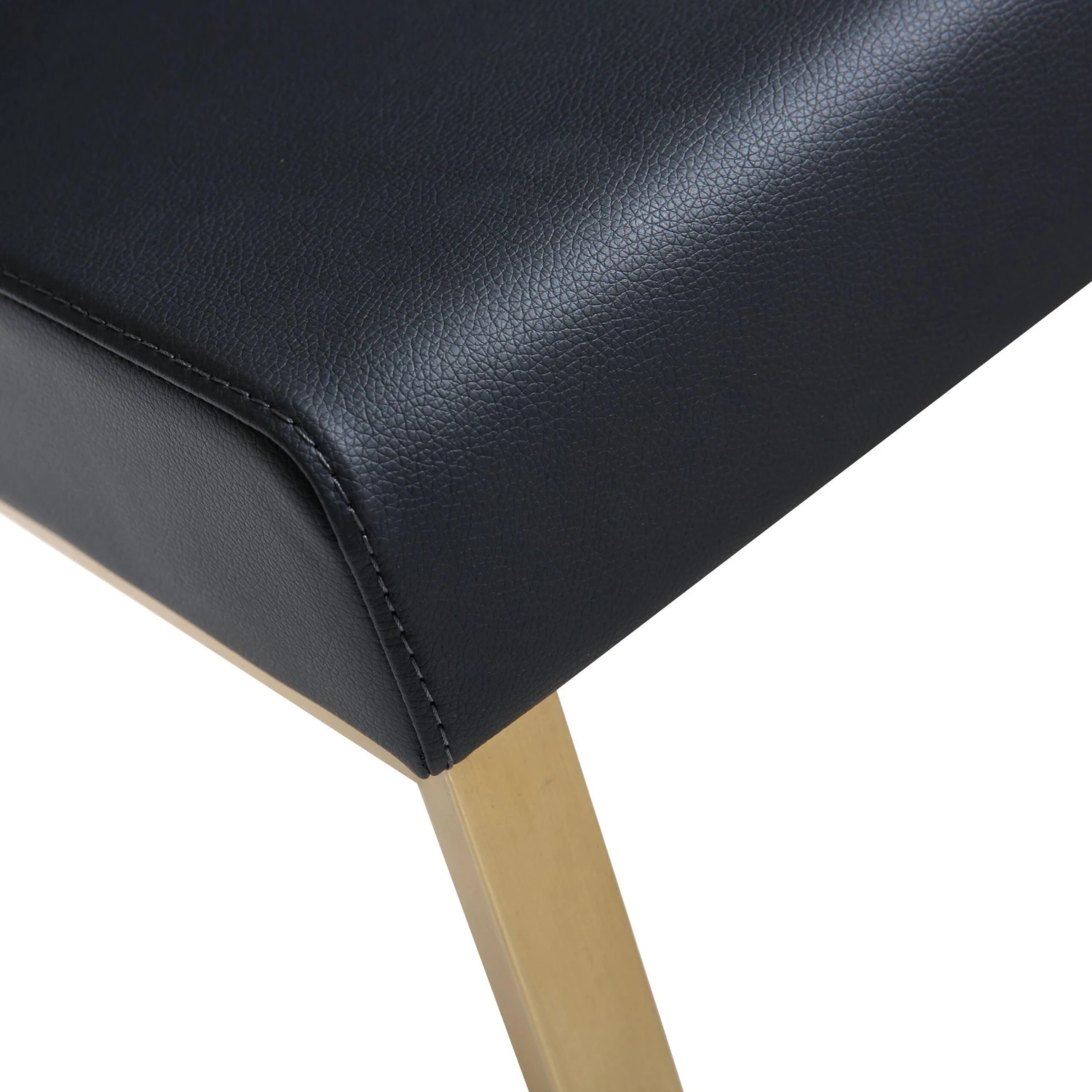Denmark Performance Vegan Leather Stool With Gold Base - Set Of 2 7 Denmark Performance Vegan Leather Stool With Gold Base - Set Of 2 - Image 7