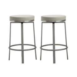 Pratt Performance Vegan Leather Swivel Counter Stool - Set Of 2 -TOV Furniture Store TOV K3677.media .01