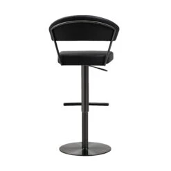 Cosmo Black Performance Vegan Leather On Black Steel Barstool -TOV Furniture Store TOV K3681.media .05
