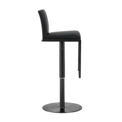 Amalfi Black Performance Vegan Leather On Black Stool 12 Amalfi Black Performance Vegan Leather On Black Stool -TOV Furniture Store TOV K3682.media .04