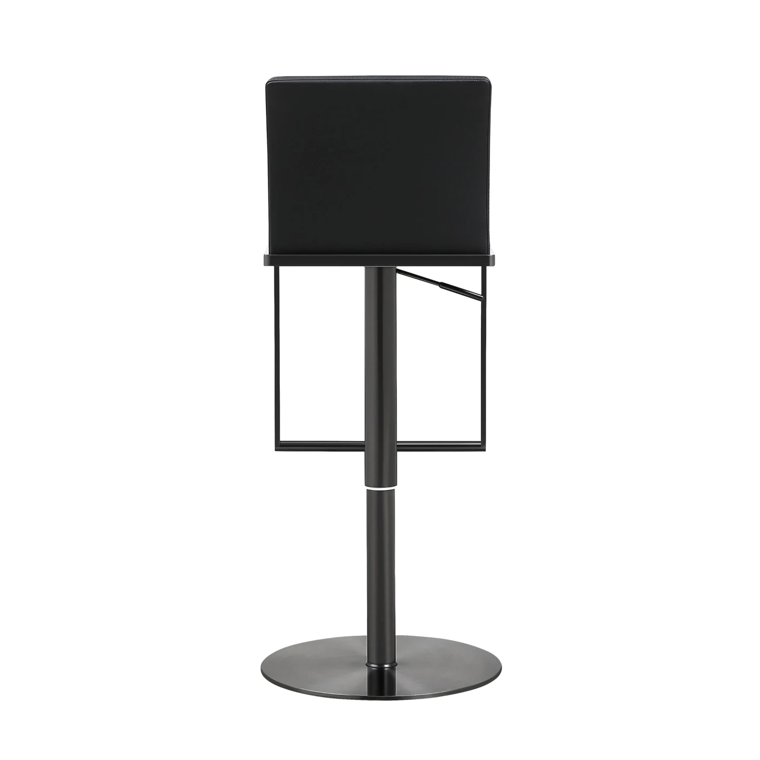 Amalfi Black Performance Vegan Leather On Black Stool 5 Amalfi Black Performance Vegan Leather On Black Stool - Image 5