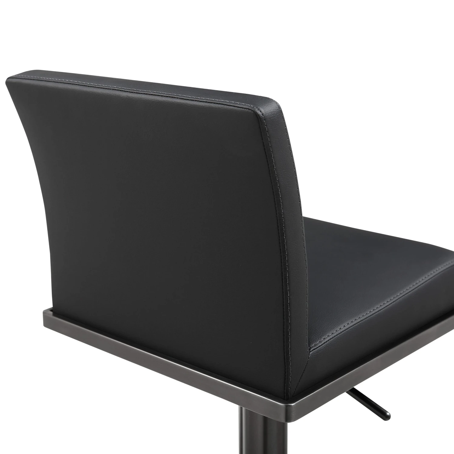 Amalfi Black Performance Vegan Leather On Black Stool 8 Amalfi Black Performance Vegan Leather On Black Stool - Image 8