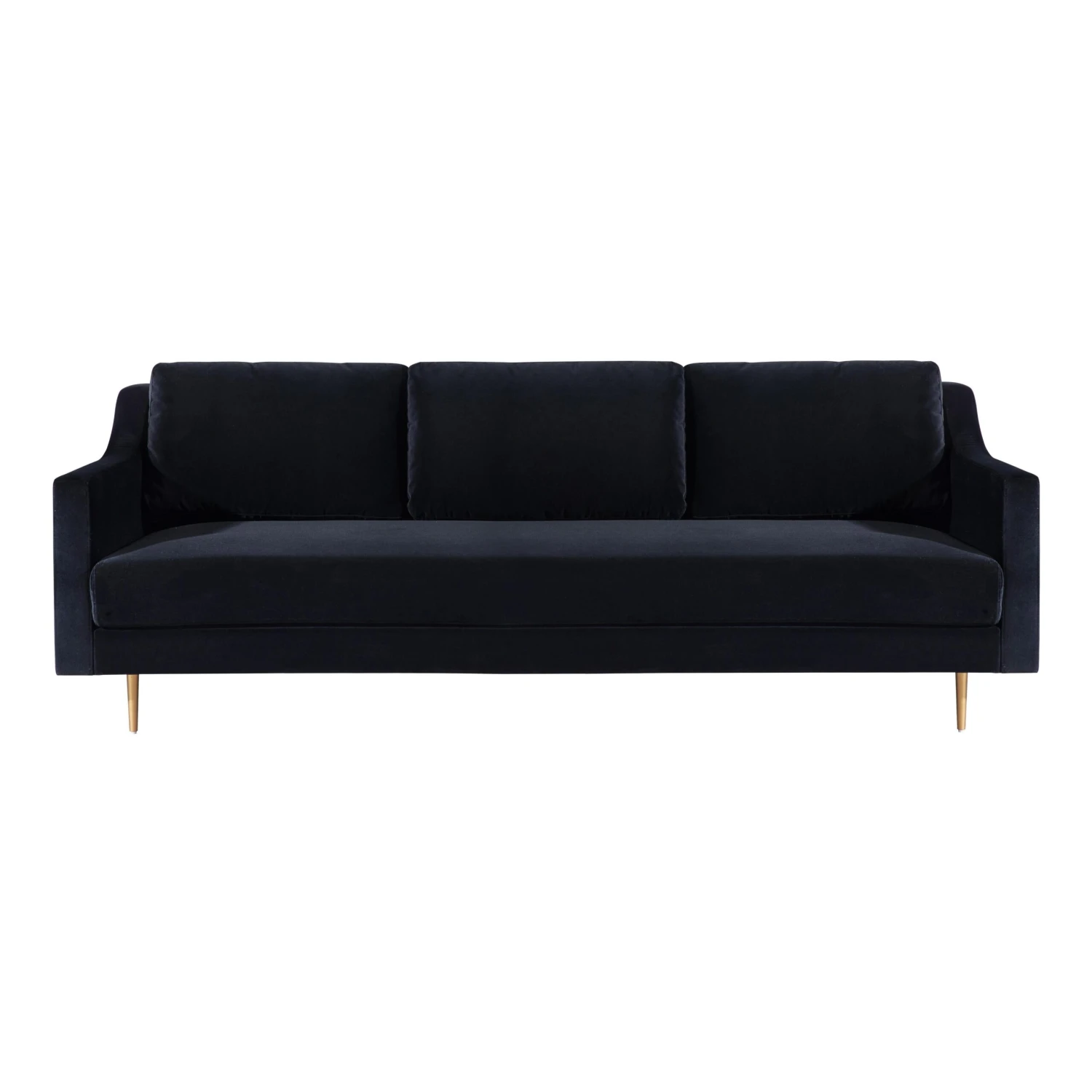 Milan Black Velvet Sofa 1 Milan Black Velvet Sofa