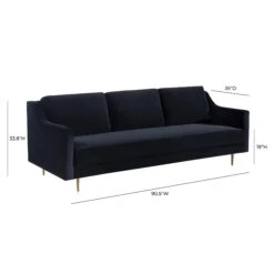 Milan Black Velvet Sofa 17 Milan Black Velvet Sofa -TOV Furniture Store TOV L4112.media .09