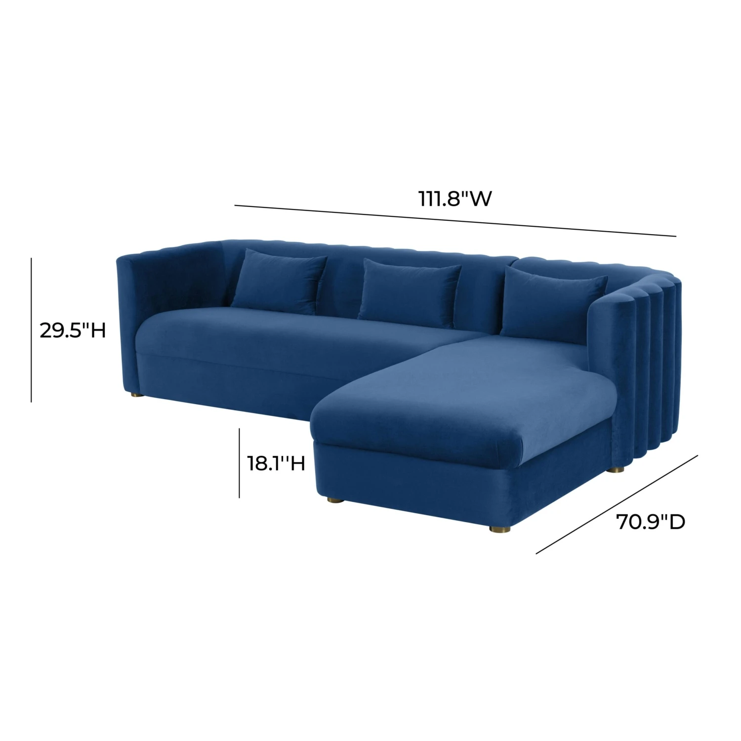 Callie Velvet Sectional 18 Callie Velvet Sectional - Image 18