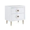 Bovey White Lacquer Side Table