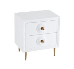 Bovey White Lacquer Side Table 12 Bovey White Lacquer Side Table -TOV Furniture Store TOV L5525.media .04