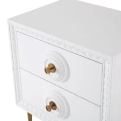 Bovey White Lacquer Side Table 14 Bovey White Lacquer Side Table -TOV Furniture Store TOV L5525.media .06