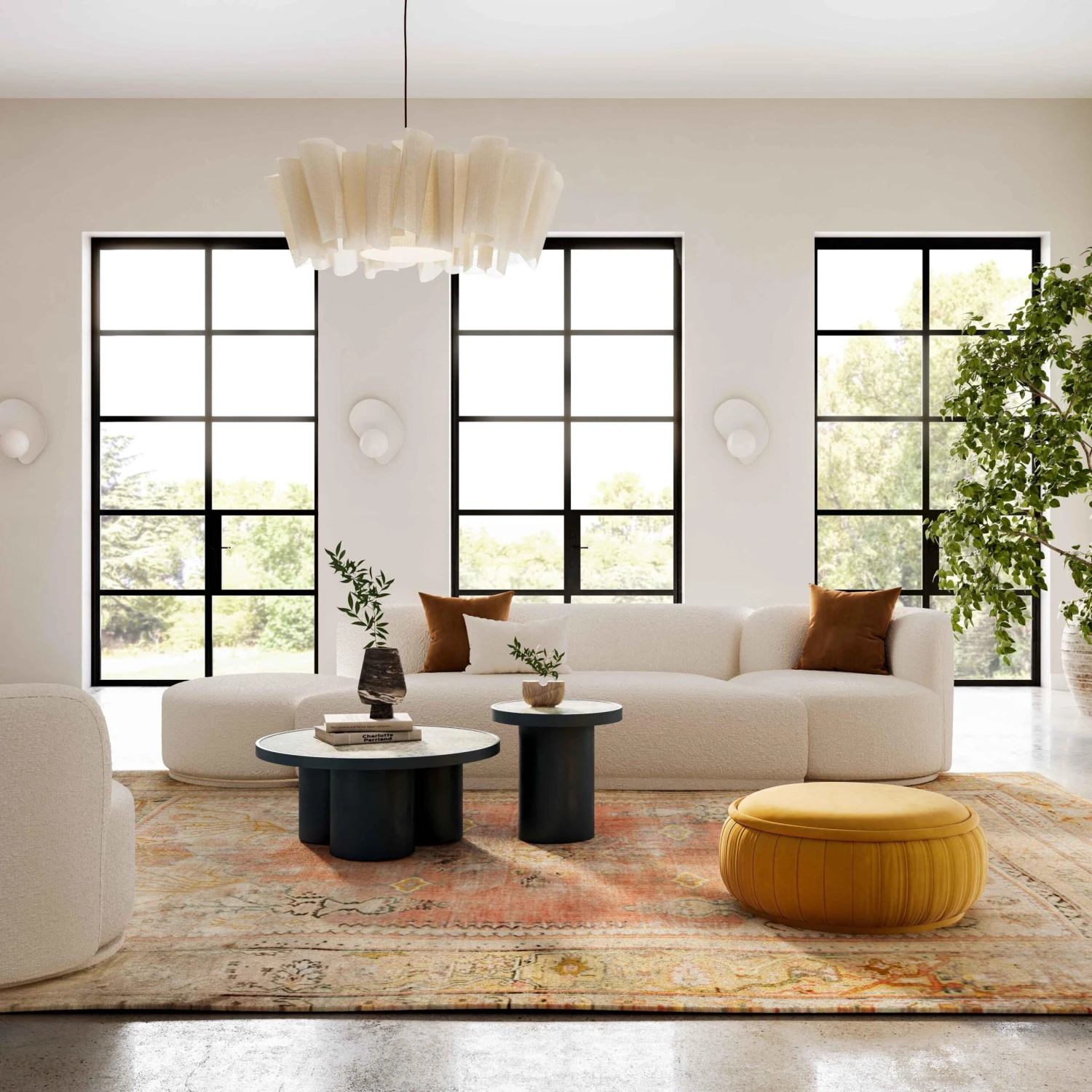 Fickle Cream Boucle 3-Piece Chaise Modular Sofa 2 Fickle Cream Boucle 3-Piece Chaise Modular Sofa - Image 2