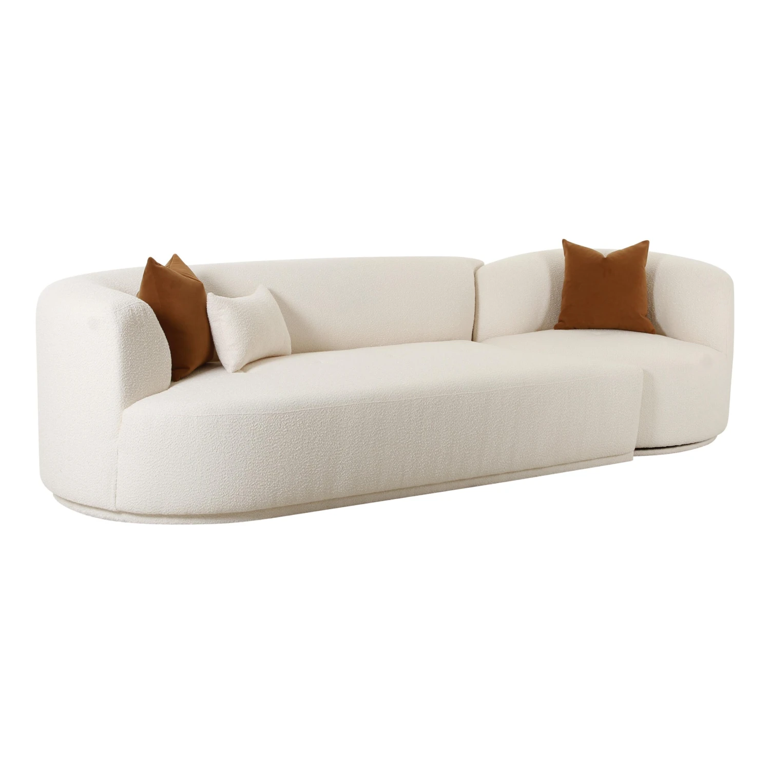 Fickle Cream Boucle 2-Piece Modular Sofa 9 Fickle Cream Boucle 2-Piece Modular Sofa - Image 9