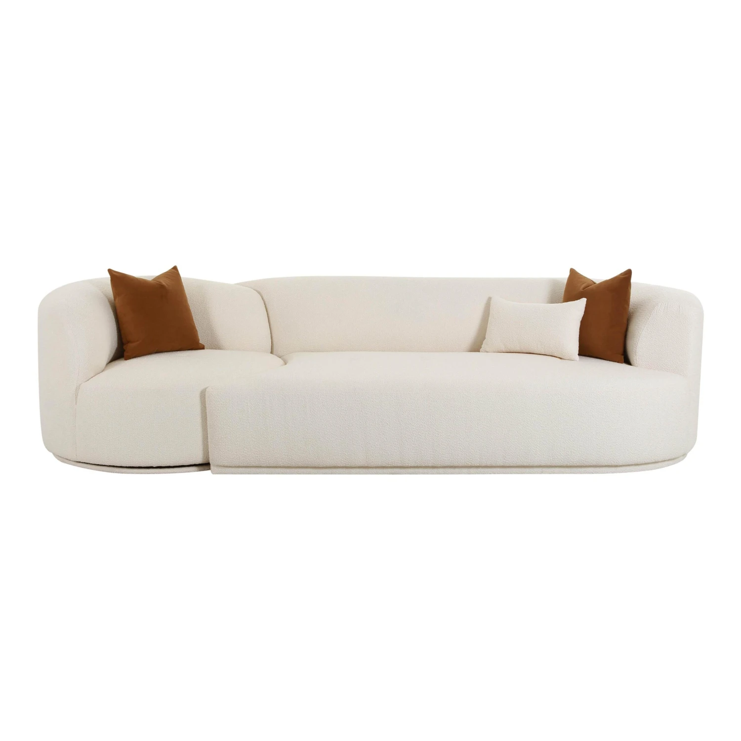 Fickle Cream Boucle 2-Piece Modular Sofa 3 Fickle Cream Boucle 2-Piece Modular Sofa - Image 3