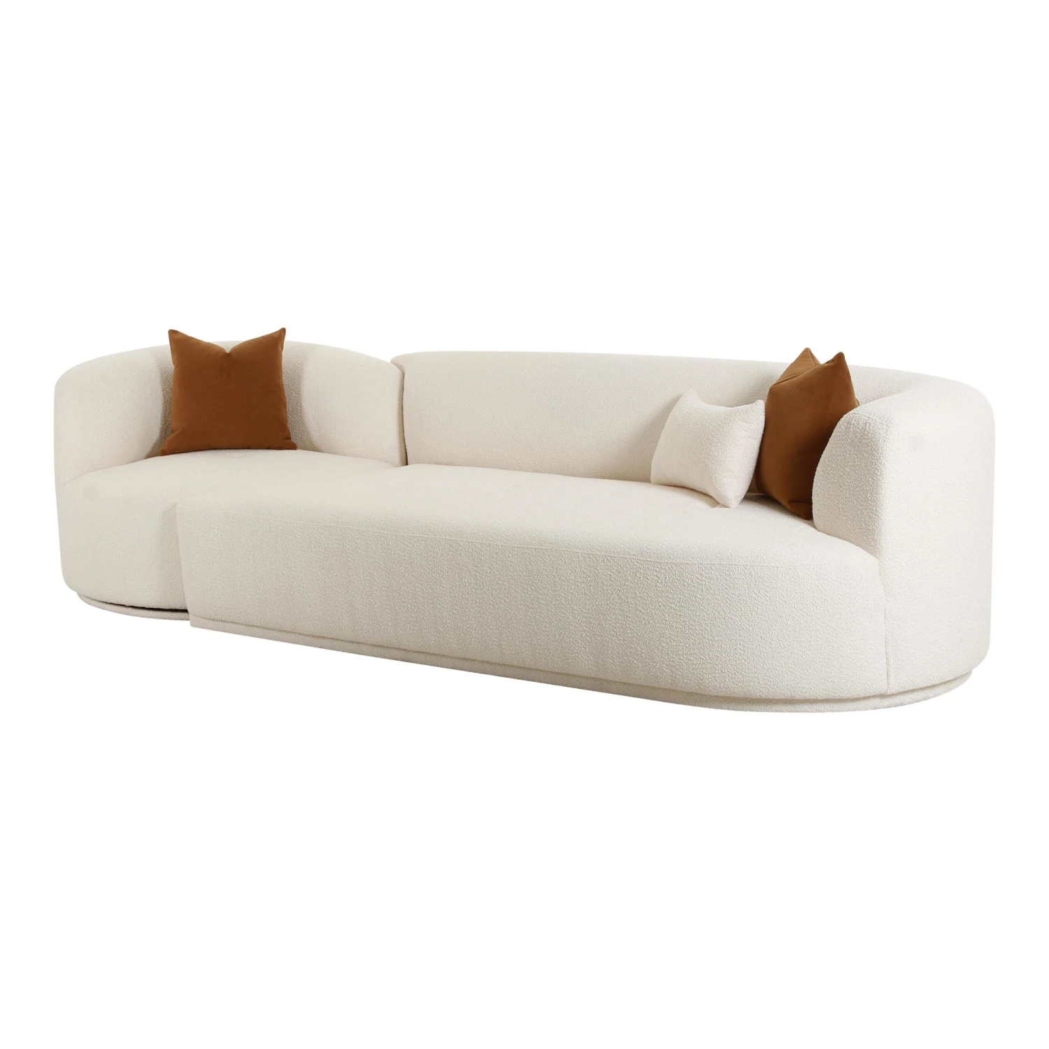 Fickle Cream Boucle 2-Piece Modular Sofa 4 Fickle Cream Boucle 2-Piece Modular Sofa - Image 4