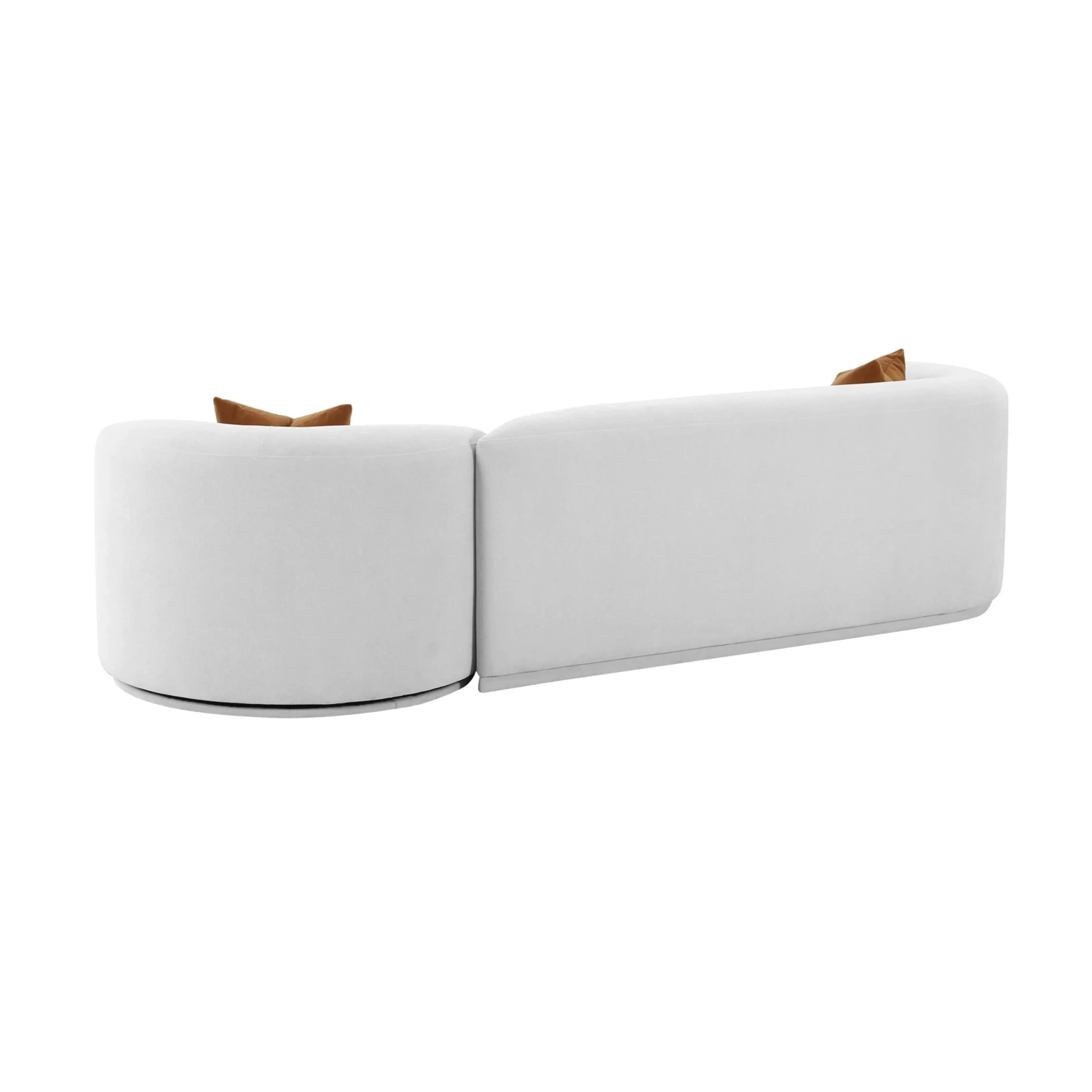 Fickle Grey Velvet 2-Piece Modular Sofa 10 Fickle Grey Velvet 2-Piece Modular Sofa - Image 10