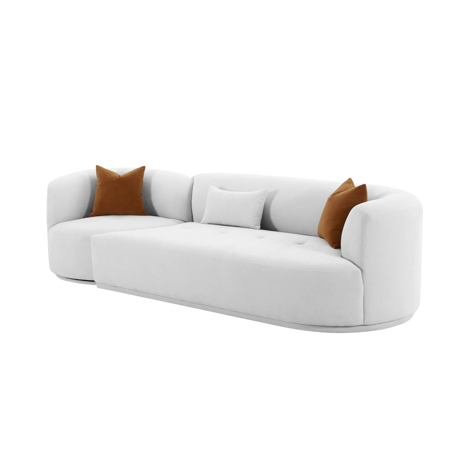 Fickle Grey Velvet 2-Piece Modular Sofa 1 Fickle Grey Velvet 2-Piece Modular Sofa