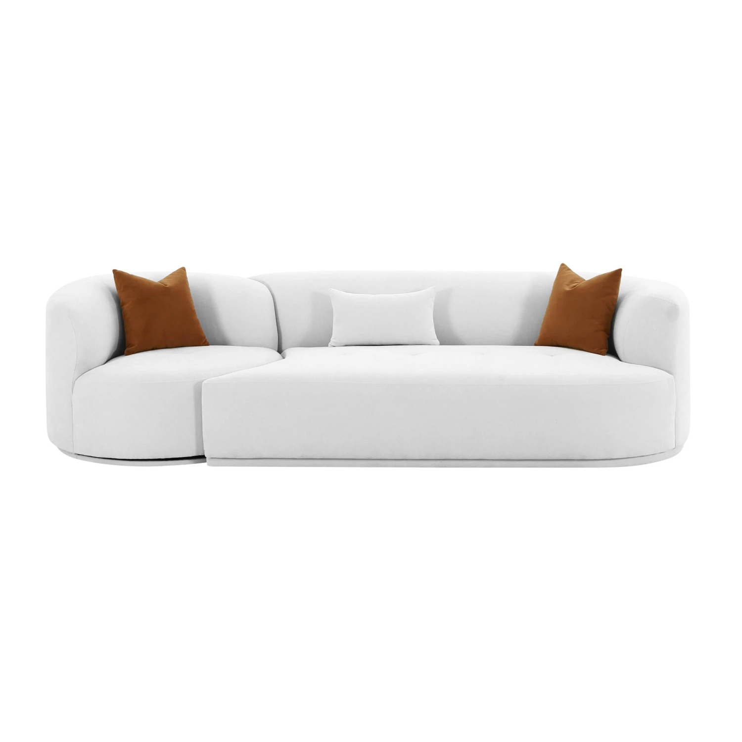 Fickle Grey Velvet 2-Piece Modular Sofa 3 Fickle Grey Velvet 2-Piece Modular Sofa - Image 3