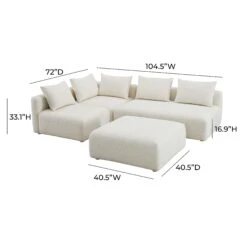 Hangover Cream Boucle 4-Piece Modular Chaise Sectional 11 Hangover Cream Boucle 4-Piece Modular Chaise Sectional -TOV Furniture Store TOV L68787 SEC1.media .06 6d152939 e6e3 48d2 bcc3 2bf7cb4671cb