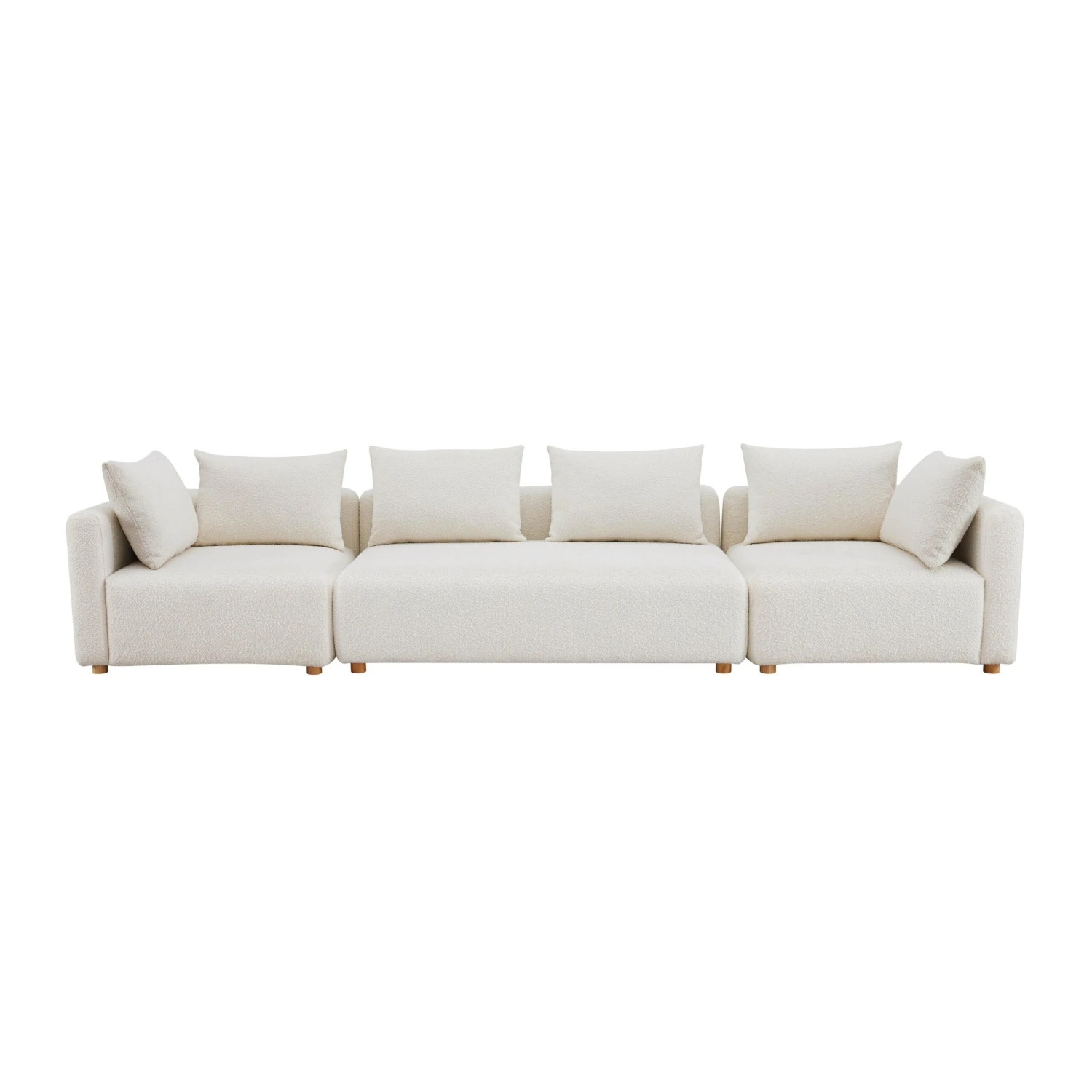 Hangover Cream Boucle 145" Long Sofa 3 Hangover Cream Boucle 145" Long Sofa - Image 3