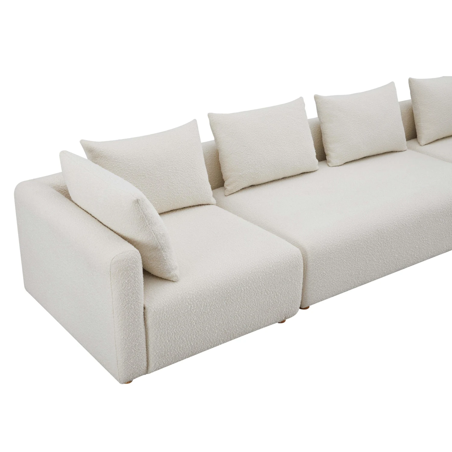 Hangover Cream Boucle 145" Long Sofa 4 Hangover Cream Boucle 145" Long Sofa - Image 4