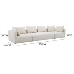 Hangover Cream Boucle 145" Long Sofa 11 Hangover Cream Boucle 145" Long Sofa -TOV Furniture Store TOV L68787 SO1.media .06 c1360d9c 2164 4fc3 95d9 35cab36964db