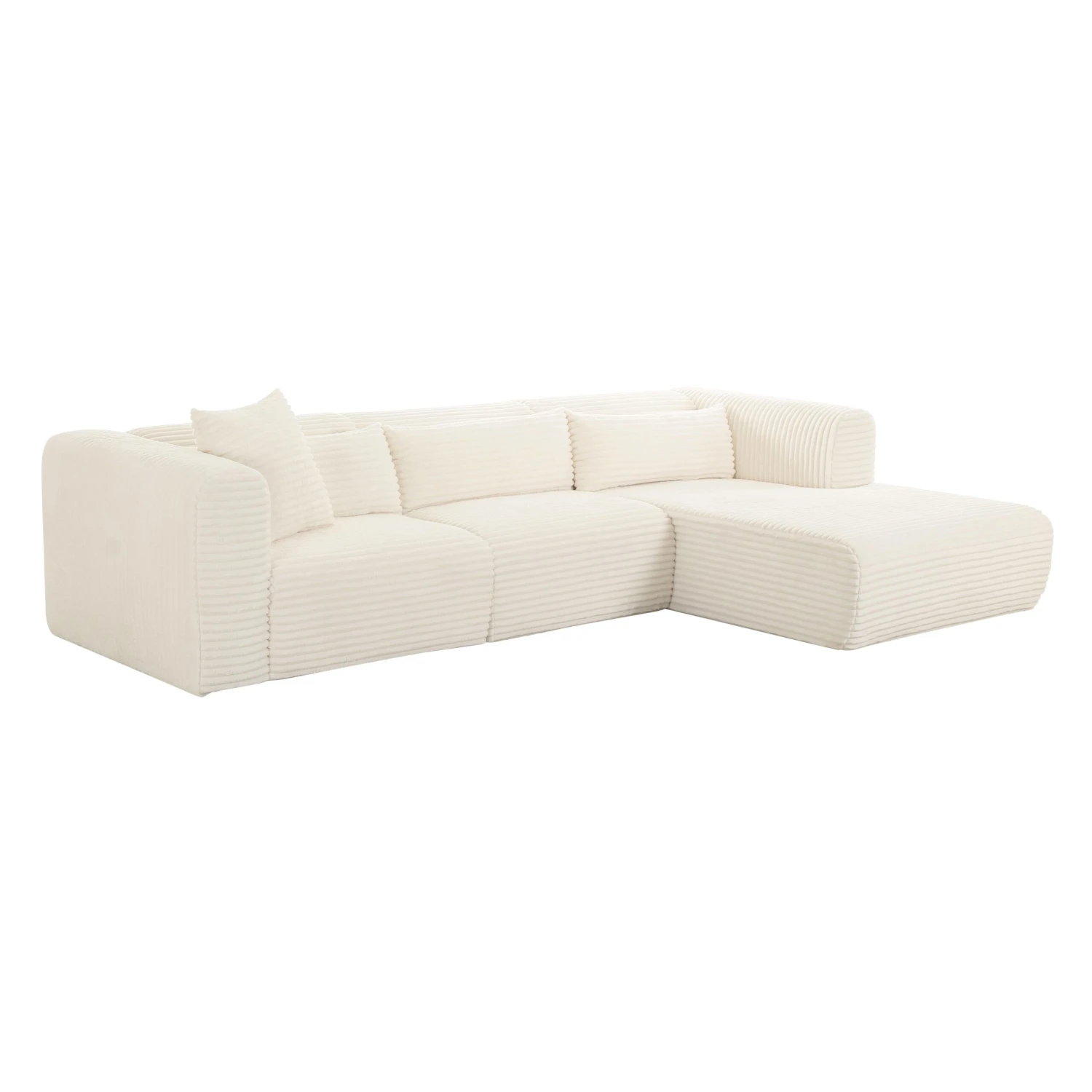 Tarra Fluffy Oversized Corduroy Modular Sectional 1 Tarra Fluffy Oversized Corduroy Modular Sectional
