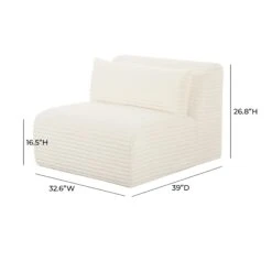 Tarra Fluffy Oversized Corduroy Modular Armless Chair -TOV Furniture Store TOV L68880.media .06 d944573f bfc1 4863 a050 5d5d30817ec2