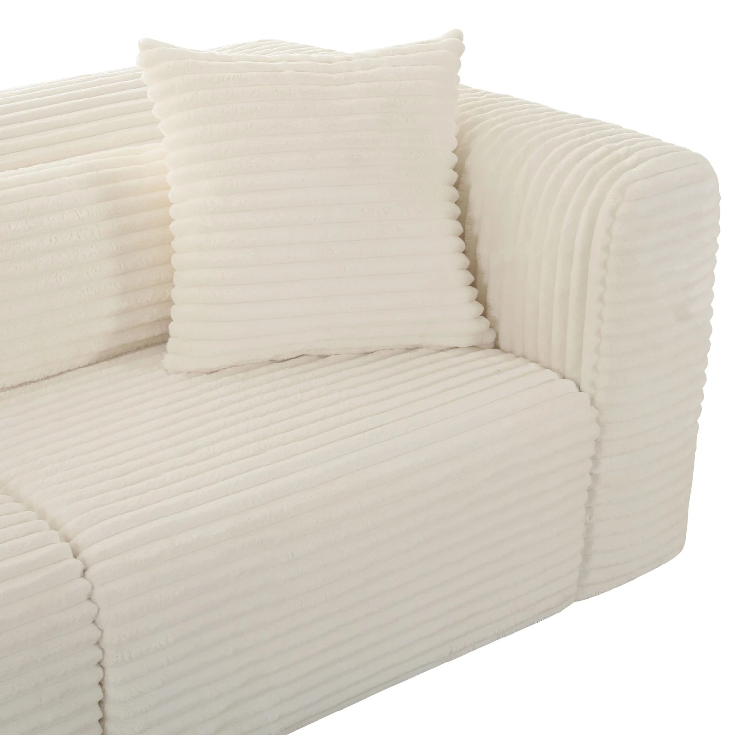 Tarra Fluffy Oversized Corduroy Modular Sofa 4 Tarra Fluffy Oversized Corduroy Modular Sofa - Image 4