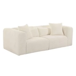Tarra Fluffy Oversized Corduroy Modular Loveseat